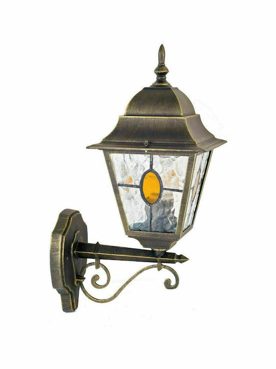 VK Lighting Wall-Mounted Outdoor Lantern E27 IP44 25x46.4εκ.