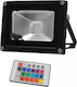 GloboStar Στεγανός Προβολέας LED 10W RGB με Τηλεχειριστήριο IP65