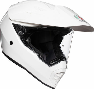 AGV AX-9 Dual Gloss White Κράνος Μηχανής On-Off 1540gr με Pinlock