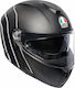 AGV Sportmodular Flip-Up Helmet with Pinlock and Sun Visor DOT / ECE 22.05 1340gr Refractive Carbon / Silver KR3801