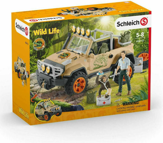 Schleich-S Wild Life 4x4 Auto mit Anhänger und Förster für 5+ Jahre
