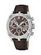 Jaguar Watch Chronograph Battery with Brown Leather Strap J857/6