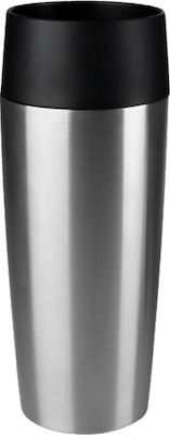 Tefal Travel Mug Glass Thermos Stainless Steel Silver 360ml with Mouthpiece K30801