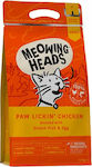 Meowing Heads Paw Lickin' Chichen Dry Food for Adult Cats with Chicken 1.5kg