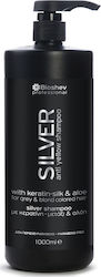 Bioshev Professional Shampoo Silver with Keratin-Silk & Aloe 1000ml
