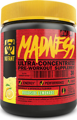 Mutant Madness Pre Workout Supplement 225gr Roadside Lemonade