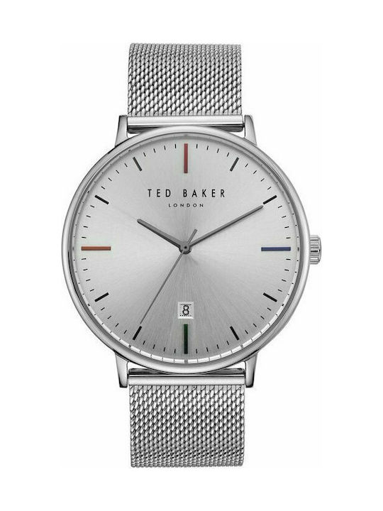 Ted Baker Ceas Baterie cu Argintiu Brățară metalică TE50311001