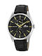 Lotus Watches Watch Battery with Black Leather Strap 18523/4