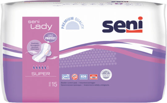 Seni Lady Super Produse pentru femei Pansamente pentru incontinență Crescute 5 picături 15buc