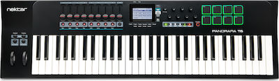 Nektar Midi Keyboard Panorama T6 με 61 Πλήκτρα σε Μαύρο Χρώμα