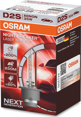 Osram Lămpi Autoturismului Xenarc Night Breaker Laser +200% D2S Xenon 4500K Alb natural 85V 35W 1buc