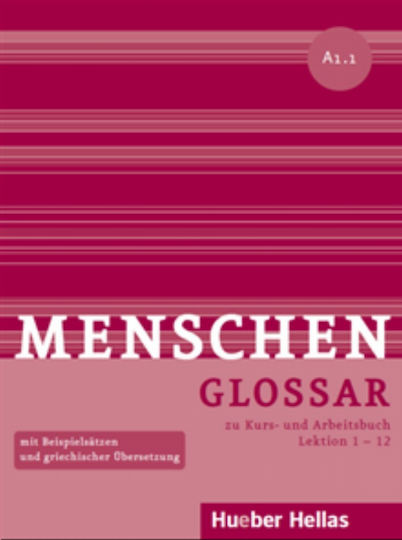 Menschen A1/1, Glossar zu Kurs- und Arbeitsbuch