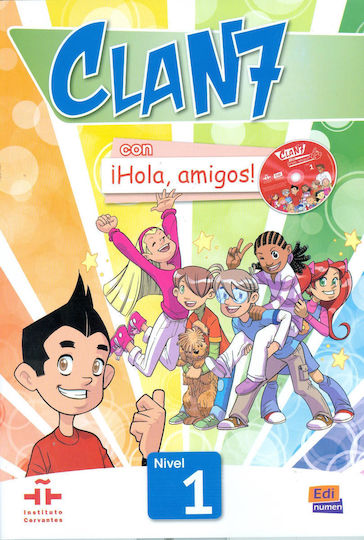 CLAN 7 HOLA AMIGOS 1 ALUMNO (+ CD-ROM)