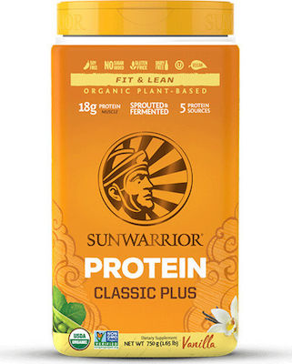 Sunwarrior Classic Plus Χωρίς Γλουτένη & Λακτόζη με Γεύση Βανίλια 750gr