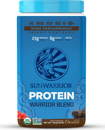 Sunwarrior Warrior Blend Βιολογική Χωρίς Γλουτένη & Λακτόζη με Γεύση Σοκολάτα 750gr
