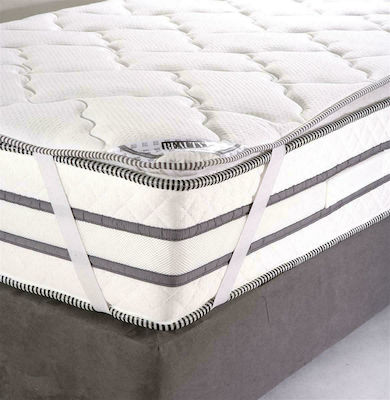 Beauty Home Mattress Topper 4019 Elixir Super Double Foam with Elastic Straps 160x200x3.5cm