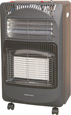 United UHG-875 Ceramic Gas Heater 4200W Black 42x35.5x73cm