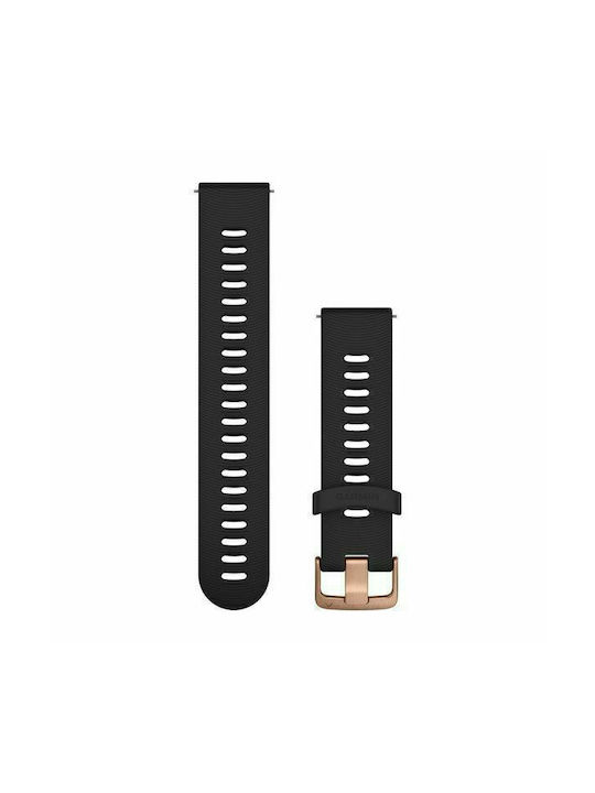 Garmin Quick Release 20mm Λουράκι Σιλικόνης Μαύρο (Forerunner 55/245/645 / Vivoactive 3/5/HR / Venu Sq 2)