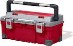 Keter Master Pro Hand Toolbox Plastic with Tray Organiser W54.5xD27.9xH24.4cm