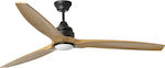 Faro Barcelona Alo LED 33719 Ceiling Fan 152cm with Light and Remote Control Dark Brown