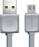 Remax Fast Safe RC-129m Flach USB 2.0 auf Micro-USB-Kabel Gray 1m 1Stück