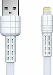 Remax Flat USB to Lightning Cable Λευκό 1m (Armor)