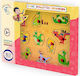 Ξύλινο Παιδικό Puzzle Σφηνώματα Ξύλινο Puzzle Καρτούν Δεινοσαυράκια 10pcs Anelixi