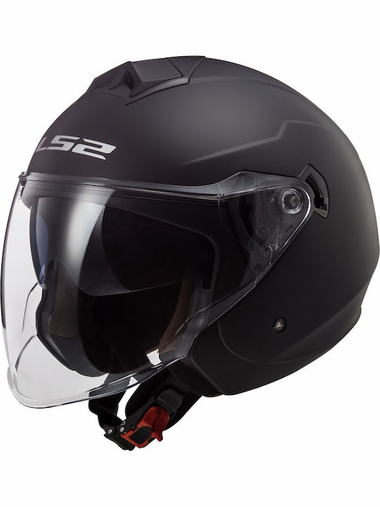 LS2 OF573 Twister II Solid Matt Black Motorradhelm Jet ECE 22.05 1100gr KR00224