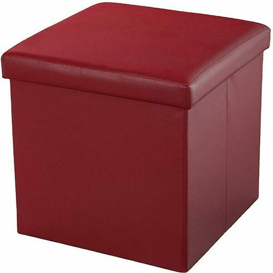 Hocker Für das Wohnzimmer Mit Stauraum Burgundy 38x38x38cm Hocker Für das Wohnzimmer Mit Stauraum Burgundy 38x38x38cm