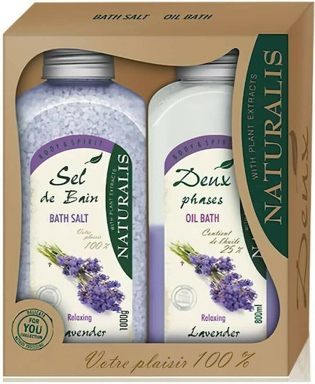 Naturalis Lavender Bath Salts & Two Phase Bath Oil Σετ Περιποίησης για Καθαρισμό Σώματος