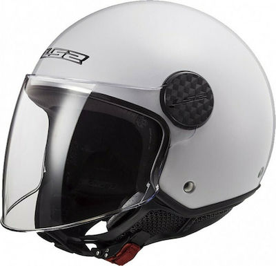 LS2 Sphere Lux OF558 Solid Jet Helmet ECE 22.05 1000gr White KR00238