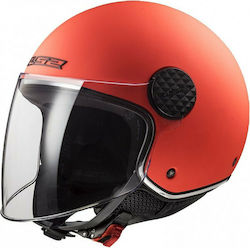 LS2 Sphere Lux OF558 Solid Jet Helmet ECE 22.05 1000gr Matt Fluo Orange KR00243