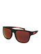 Polaroid Men's Sunglasses with Black Plastic Frame and Orange Polarized Mirror Lens PLD7023/S OIT/OZ