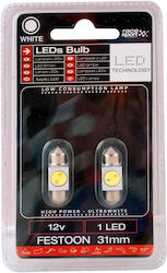 Vertex Λάμπες C5W LED Ψυχρό Λευκό 2τμχ