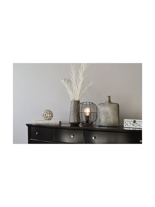 Viokef Zenith Metal Table Lamp for Socket E27 with Black Base