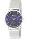 Ravel Deluxe Men's Watch 38mm Battery with Silver Metal Bracelet