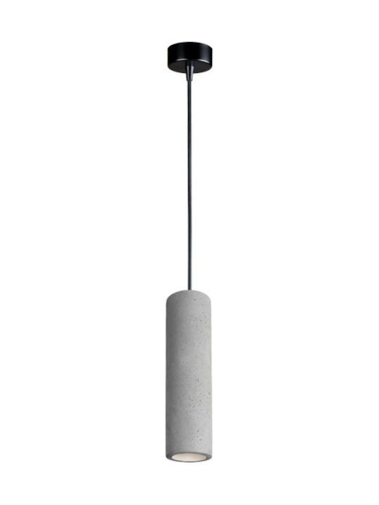 Viokef Phenix Μοντέρνο Κρεμαστό Φωτιστικό Μονόφωτο Καμπάνα με Ντουί GU10 σε Γκρι Χρώμα