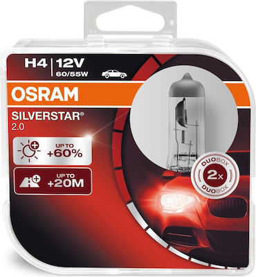 Osram H4 Silverstar 2.0 12V 2τμχ