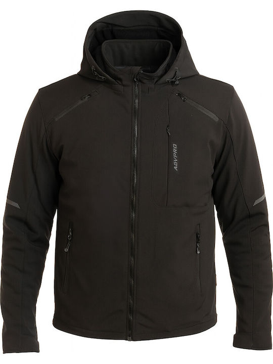AGVpro Urbano-DR Men's Motorcycle Jacket Softshell 4 Seasons Waterproof Black