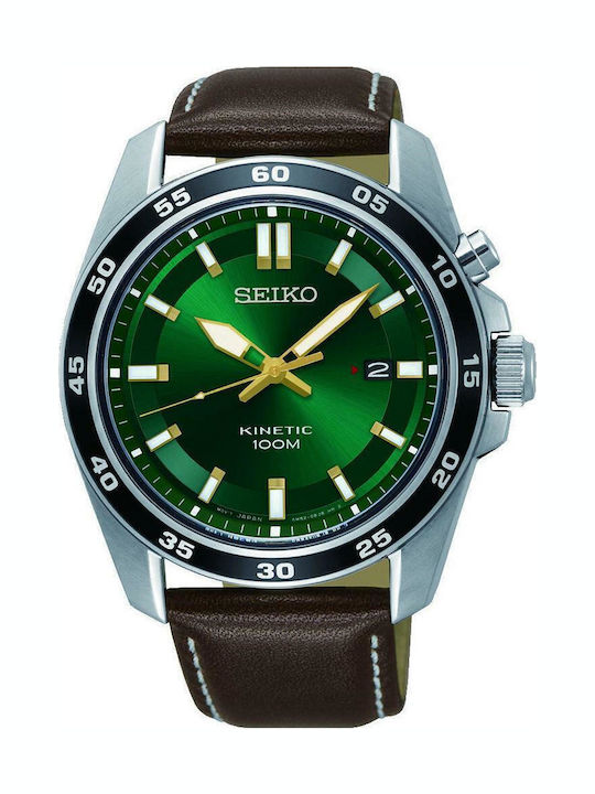 Seiko Kinetic Часовник Kinetic с Кожена каишка