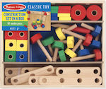 Melissa & Doug Παιχνίδι Κατασκευών Ξύλινo Construction Building Set in a Box