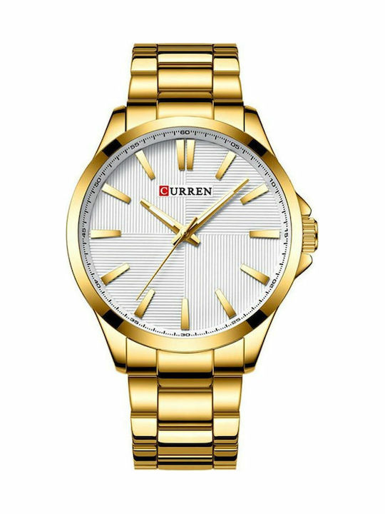 Curren Ανδρικό Ρολόι 44mm Μπαταρίας με Μεταλλικ...
