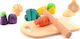 Joueco Fruits & Vegetables Toy Cutting Vegetables made of Wood for 3+ Years Old 80073