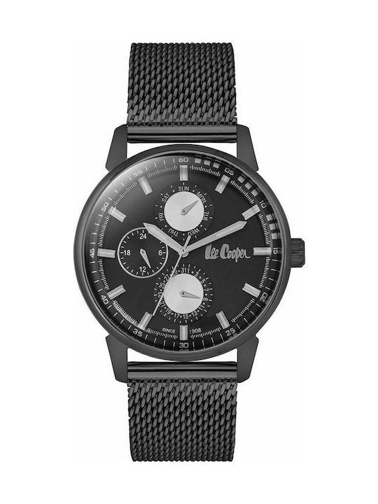 Lee Cooper Battery Chronograph Watch with Metal Bracelet Black LC06580.650