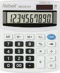 Rebell SDC410 Calculator 10 Digits in White Color