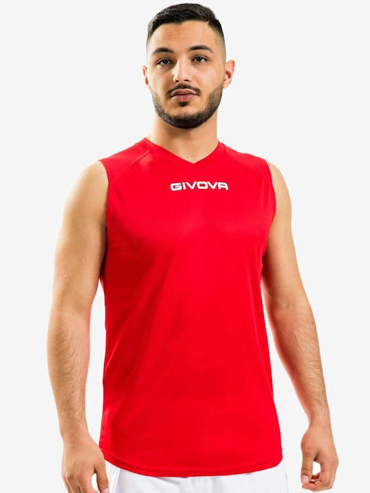 Givova One Smanicato Αθλητικό T-shirt Κόκκινο