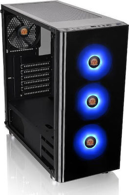 Thermaltake V200 Tempered Glass RGB Edition Gaming Midi Tower Computer Case with Window Panel Black