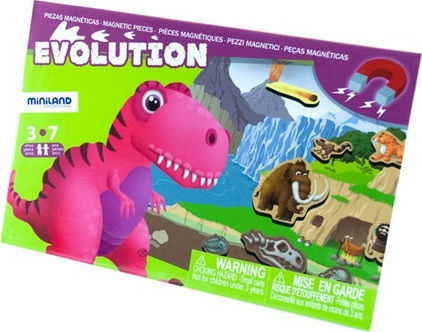 Miniland Μαγνητικό Παιχνίδι Κατασκευών On the Go Discover Evolution για Παιδιά 3+ Ετών 31972