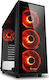 Sharkoon TG4 Gaming Midi-Turm Computergehäuse mit RGB-Beleuchtung Rot