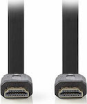 Nedis HDMI 2.0 Flat Cable HDMI male - HDMI male 2m Μαύρο